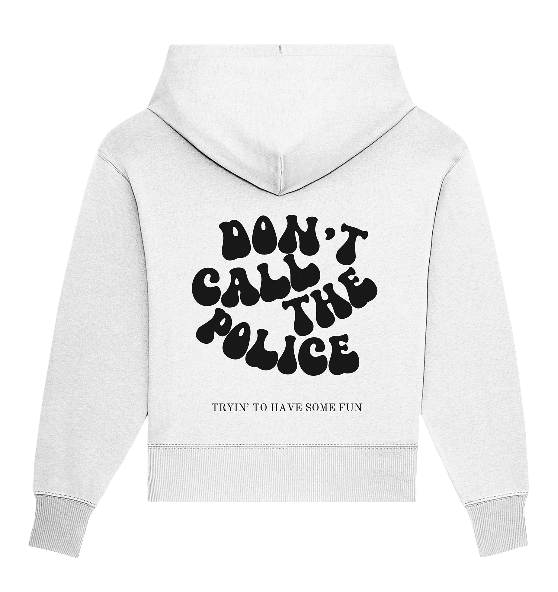police - White Organic Oversize Hoodie