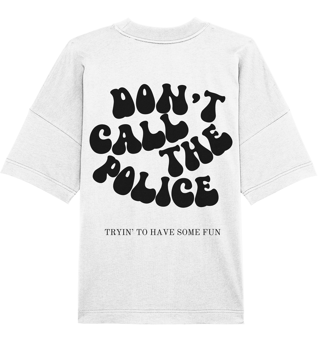 police - White Organic Oversize Shirt