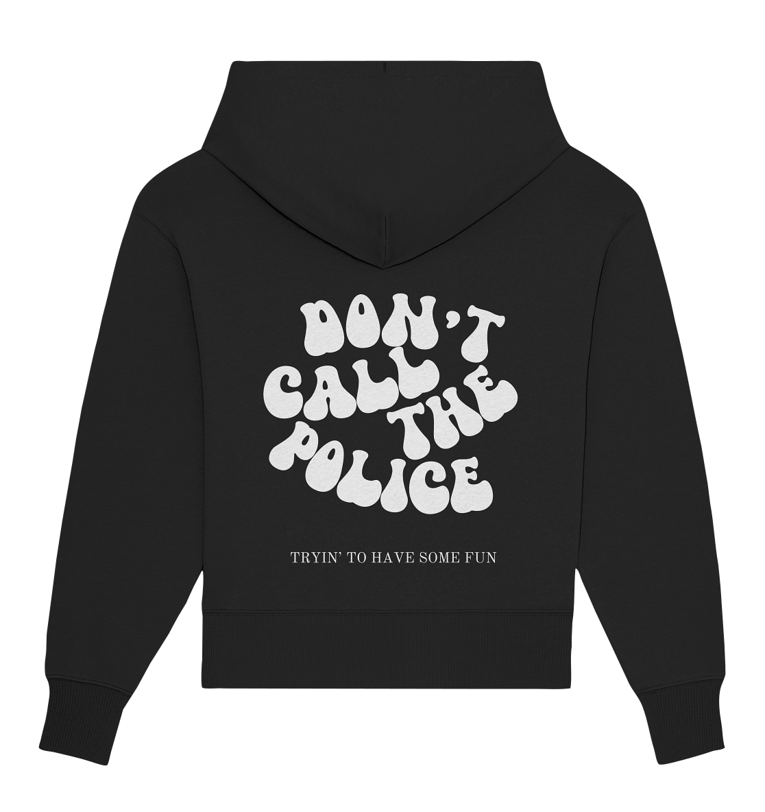 police -  Black Organic Oversize Hoodie