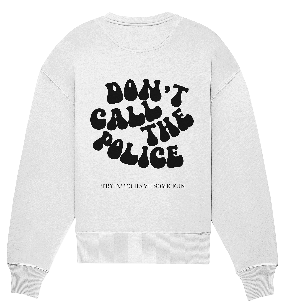 police - White Organic Oversize Sweatshirt